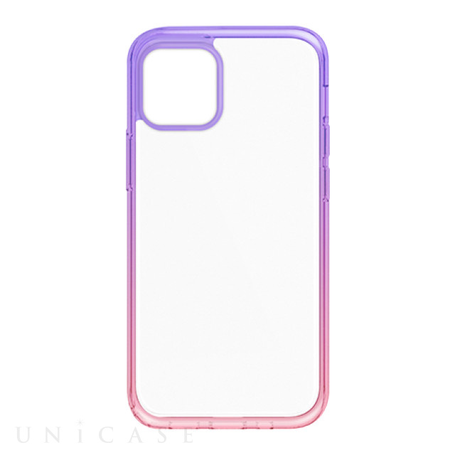 【iPhone13 ケース】HYBRID GLASS CLEAR CASE (salmon pink-lavender)
