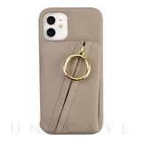 【アウトレット】【iPhone12 mini ケース】Clutch Ring Case for iPhone12 mini (beige)
