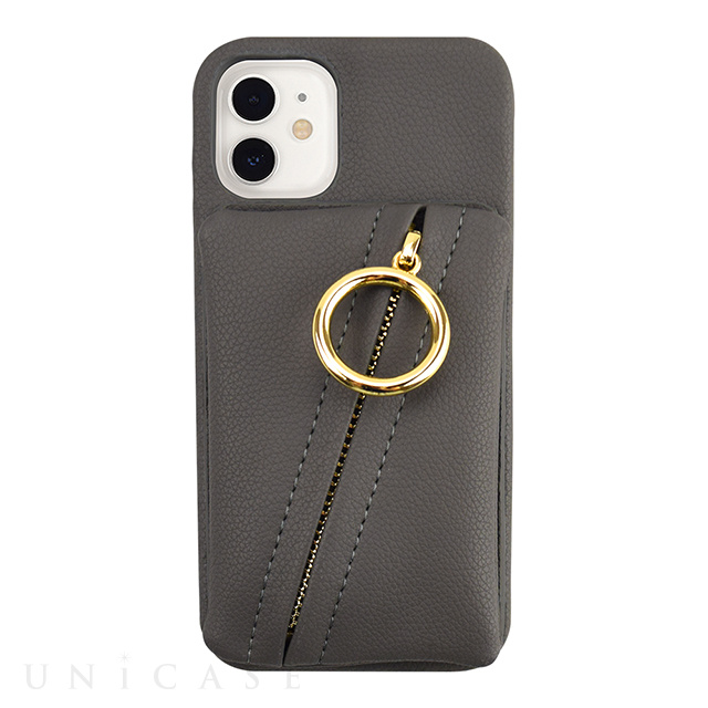 【アウトレット】【iPhone12 mini ケース】Clutch Ring Case for iPhone12 mini (dark gray)