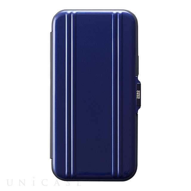 【アウトレット】【iPhone12/12 Pro ケース】ZERO HALLIBURTON Hybrid Shockproof Flip Case for iPhone12/12 Pro (Blue)