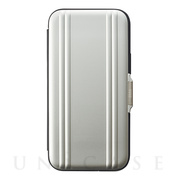 【アウトレット】【iPhone12 mini ケース】ZERO HALLIBURTON Hybrid Shockproof Flip Case for iPhone12 mini (Silver)