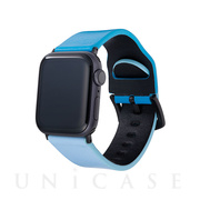 【Apple Watch バンド 41/40/38mm】“at Once” Genuine Leather Watchband (Blue) for Apple Watch SE(第2/1世代)/Series9/8/7/6/5/4/3/2/1
