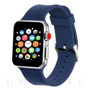 【Apple Watch バンド 49/45/44/42mm】シリコンバンド (ネイビーブルー) for Apple Watch Ultra2/1/SE(第2/1世代)/Series9/8/7/6/5/4/3/2/1