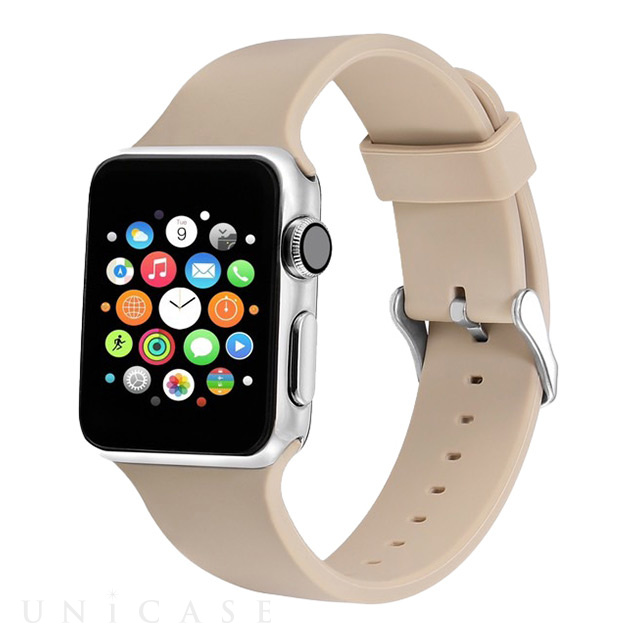【Apple Watch バンド 49/45/44/42mm】シリコンバンド (モカ) for Apple Watch Ultra2/1/SE(第2/1世代)/Series9/8/7/6/5/4/3/2/1