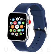 【Apple Watch バンド 41/40/38mm】シリコンバンド (ネイビーブルー) for Apple Watch SE(第2/1世代)/Series9/8/7/6/5/4/3/2/1