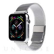 【Apple Watch バンド 45/44/42mm】CLIP MESH BAND (シルバー) for Apple Watch SE(第2/1世代)/Series9/8/7/6/5/4/3/2/1