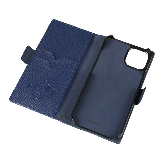 【iPhone13 ケース】“スクエアプレート” PU Leather Book Type Case (D.BLUE)サブ画像