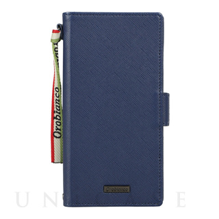 【iPhone13 ケース】“スクエアプレート” PU Leather Book Type Case (D.BLUE)