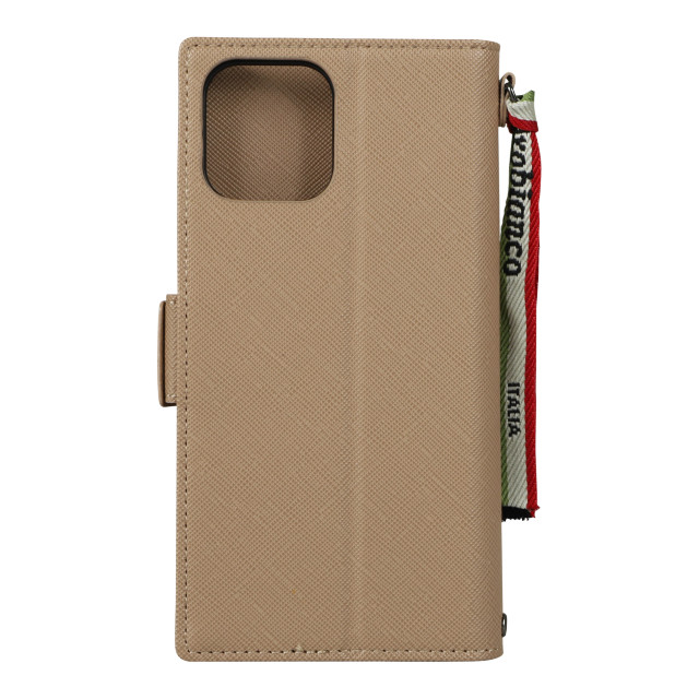 【iPhone12/12 Pro ケース】“スクエアプレート” PU Leather Book Type Case (TAUPE)サブ画像