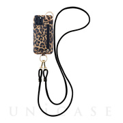 【iPhone12/12 Pro ケース】Necklace Case With Multi-Strap + Zip Pocket (Leopard)