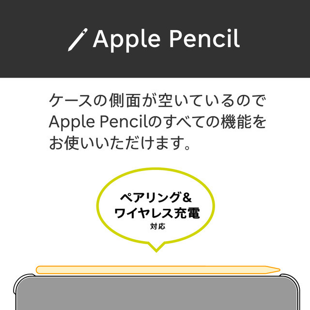 【iPad mini(8.3inch)(第6世代) ケース】背面クリア フリップシェルケース (メランジブラック)サブ画像