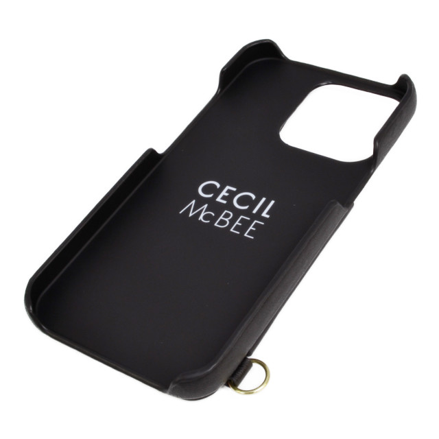 【iPhone13/13 Pro ケース】CECIL McBEE キルティング背面ケース (BLACK)サブ画像