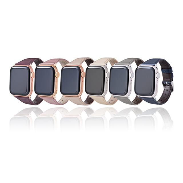 【Apple Watch バンド 41/40/38mm】”Originate” Genuine Leather Watchband (Ash Gray) for Apple Watch SE(第2/1世代)/Series9/8/7/6/5/4/3/2/1サブ画像