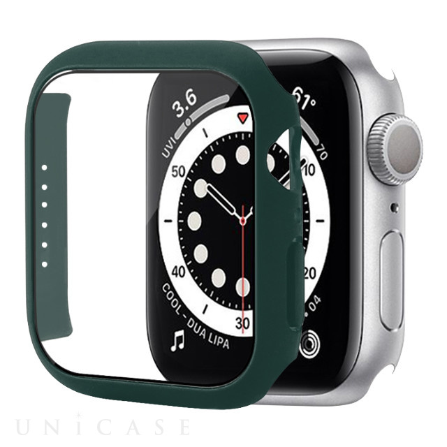 【Apple Watch ケース 41mm】液晶ガラス付きPCカバー (グリーン) for Apple Watch Series9/8/7