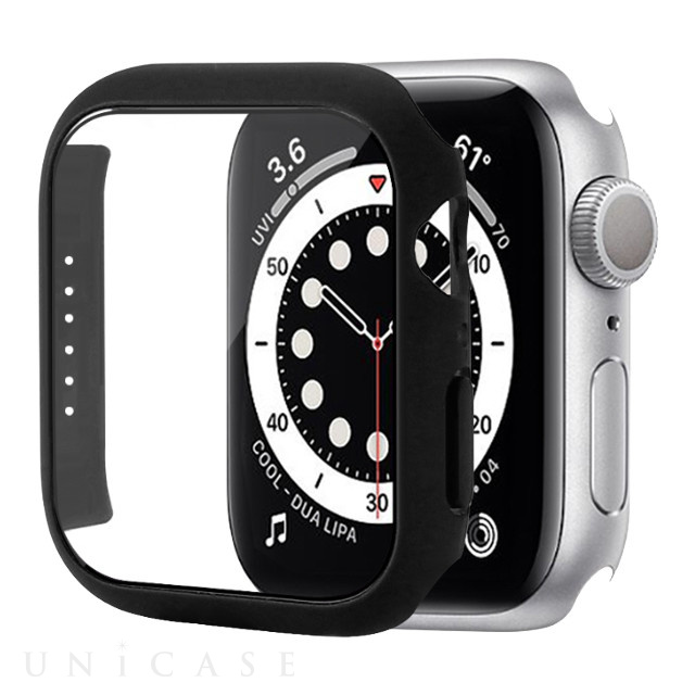 【Apple Watch ケース 45mm】液晶ガラス付きPCカバー (ブラック) for Apple Watch Series9/8/7