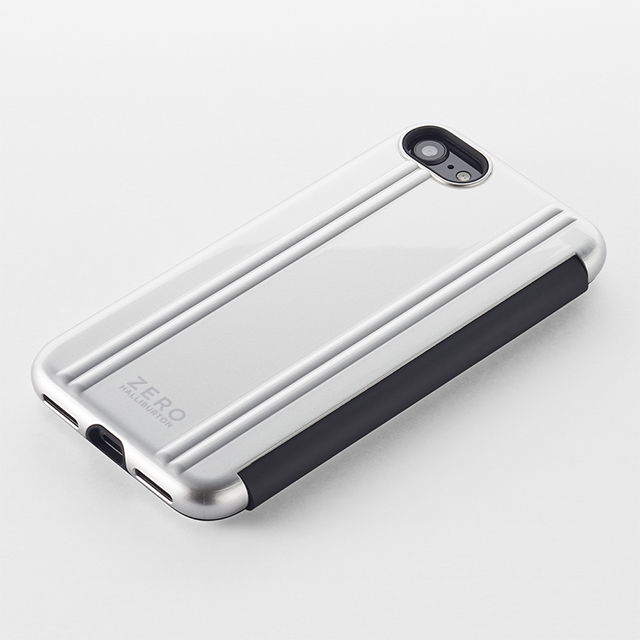 【iPhoneSE(第3/2世代)/8/7 ケース】ZERO HALLIBURTON Hybrid Shockproof Flip case for iPhoneSE(第3世代)(Silver)サブ画像