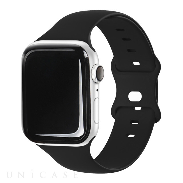 【Apple Watch バンド 49/45/44/42mm】SILICONE BAND (ブラック) for Apple Watch Ultra2/SE(第2/1世代)/Series9/8/7/6/5/4/3/2/1