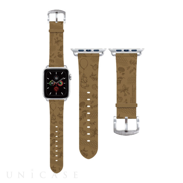 【Apple Watch バンド 45/44/42mm】ディズニーキャラクター レザーバンド (くまのプーさん) for Apple Watch SE(第2/1世代)/Series9/8/7/6/5/4/3/2/1