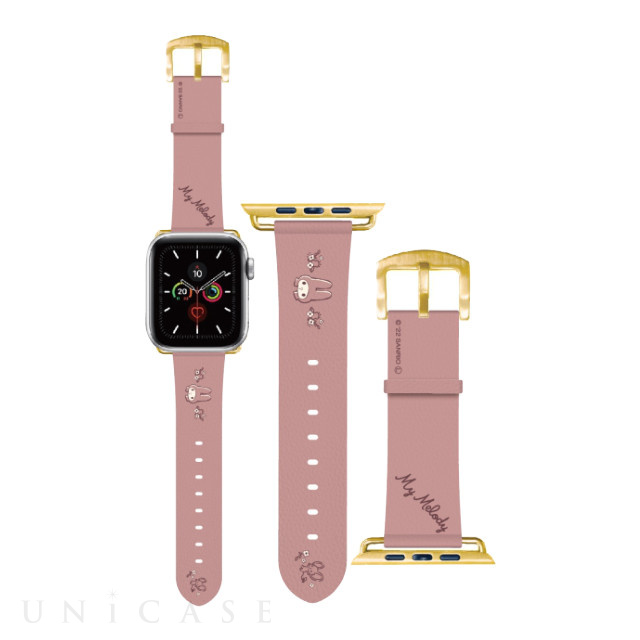 【Apple Watch バンド 45/44/42mm】サンリオキャラクターズ レザーバンド (マイメロディ) for Apple Watch SE(第2/1世代)/Series9/8/7/6/5/4/3/2/1