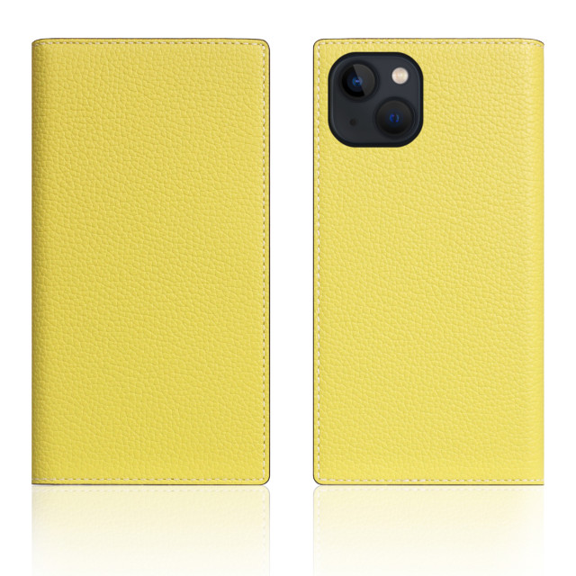 【iPhone13 ケース】Neon Full Grain Leather Case (レモン)サブ画像