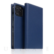【iPhone13 Pro Max ケース】Full Grain Leather Case (ネイビーブルー)
