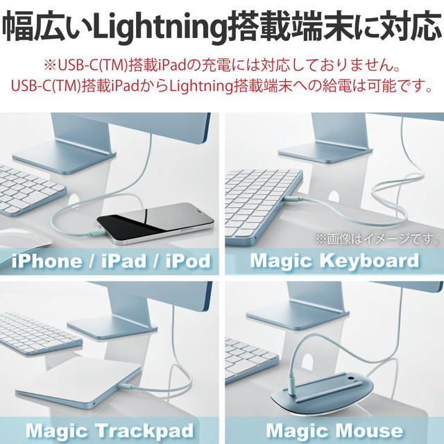 USB-C to Lightningケーブル (スタンダード) (ブルー)サブ画像