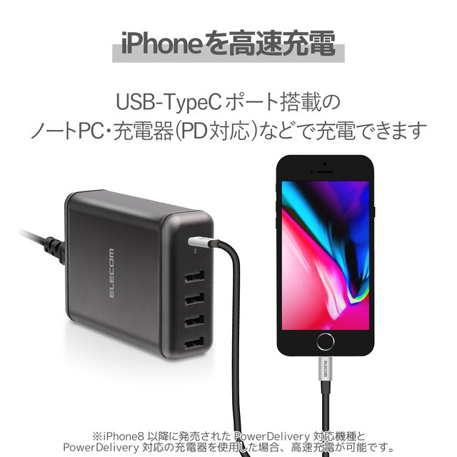 USB-C to Lightningケーブル (耐久仕様) (2.0m グレー)サブ画像