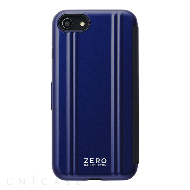 【アウトレット】【iPhoneSE(第3/2世代)/8/7 ケース】ZERO HALLIBURTON Hybrid Shockproof Flip case for iPhoneSE(第3世代)(Blue)