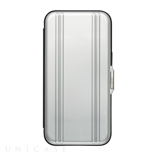 【アウトレット】【iPhone13 Pro ケース】ZERO HALLIBURTON Hybrid Shockproof Flip Case for iPhone13 Pro (Silver)