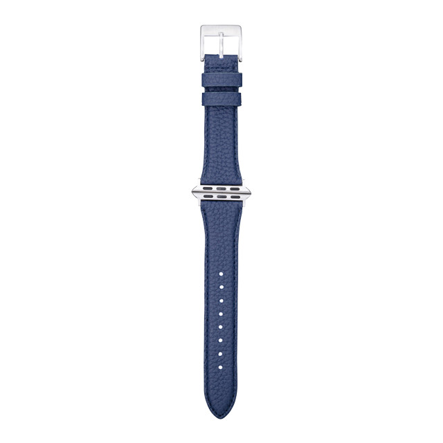 【Apple Watch バンド 41/40/38mm】German Shrunken-calf Genuine Leather Watchband Pin Buckle Type (ネイビー)goods_nameサブ画像