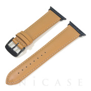 【Apple Watch バンド 49/45/44/42mm】カーフレザーストラップ GRAFIC (Beige/Black) for Apple Watch Ultra2/1/SE(第2/1世代)/Series9/8/7/6/5/4/3/2/1