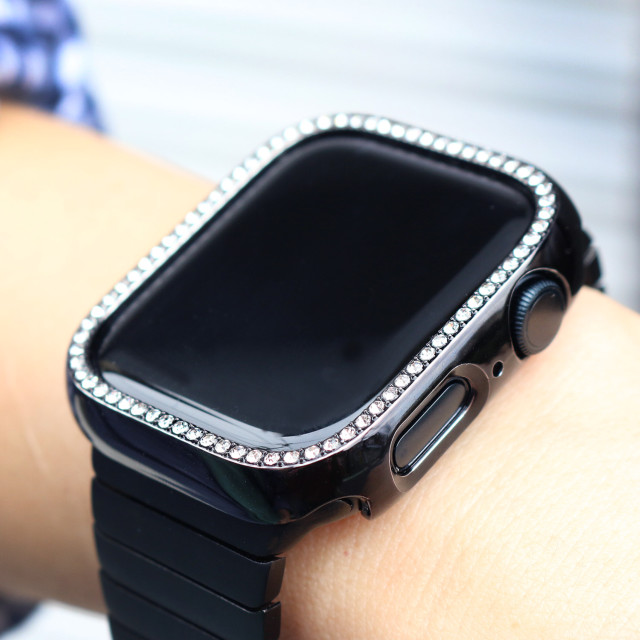 【Apple Watch ケース 44mm】ラインストーンケース (ブラック) for Apple Watch SE(第2/1世代)/Series6/5/4サブ画像