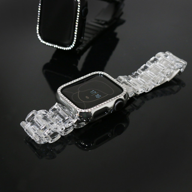 【Apple Watch ケース 41mm】ラインストーンケース (ブラック) for Apple Watch Series9/8/7サブ画像