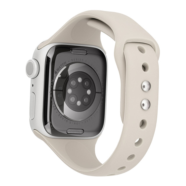 【Apple Watch バンド 41/40/38mm】スリムシリコンバンド (スターリーホワイト) for Apple Watch SE(第2/1世代)/Series9/8/7/6/5/4/3/2/1サブ画像
