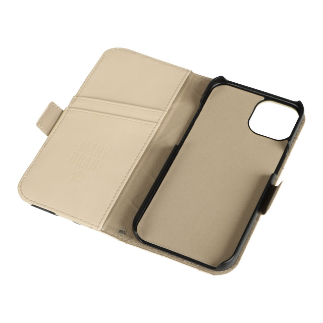 【iPhone13 ケース】DAISY PACH PU QUILT Leather Book Type Case (IVORY/BLACK)サブ画像