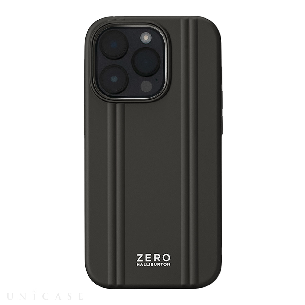 【iPhone14 Pro ケース】ZERO HALLIBURTON Hybrid Shockproof Case (Black)