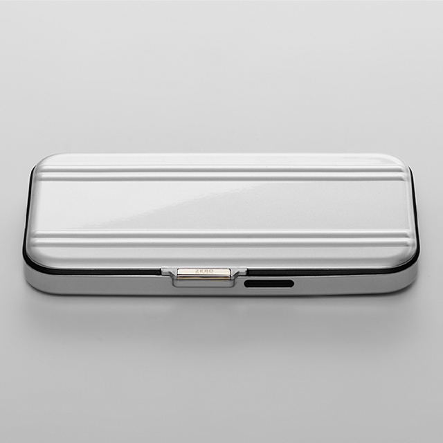 【iPhone14/13 ケース】ZERO HALLIBURTON Hybrid Shockproof Flip Case (Silver)サブ画像