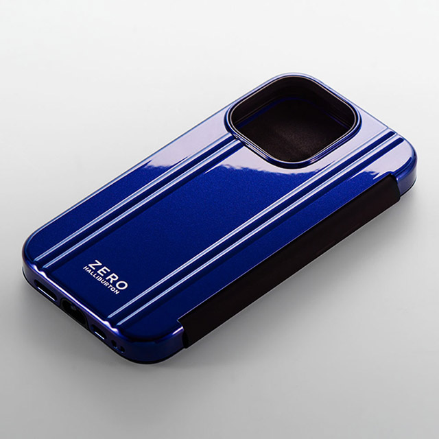 【iPhone14 Plus ケース】ZERO HALLIBURTON Hybrid Shockproof Flip Case (Blue)サブ画像