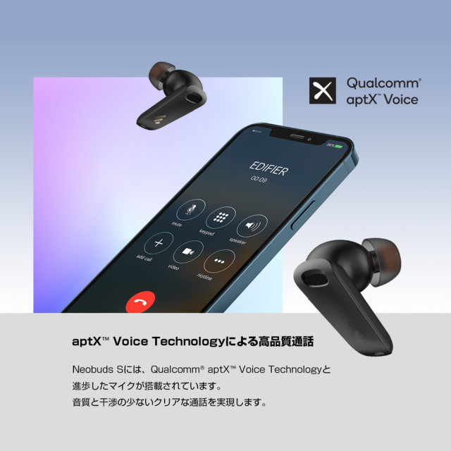 【完全ワイヤレスイヤホン】Truewirelessノイズキャンセリングインイヤーヘッドフォン NeoBuds Sサブ画像