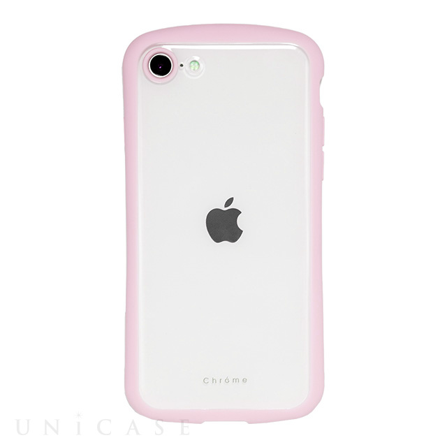 【iPhoneSE(第3/2世代)/8/7 ケース】背面型ケース Chrome-CLEAR (Pink Gray)