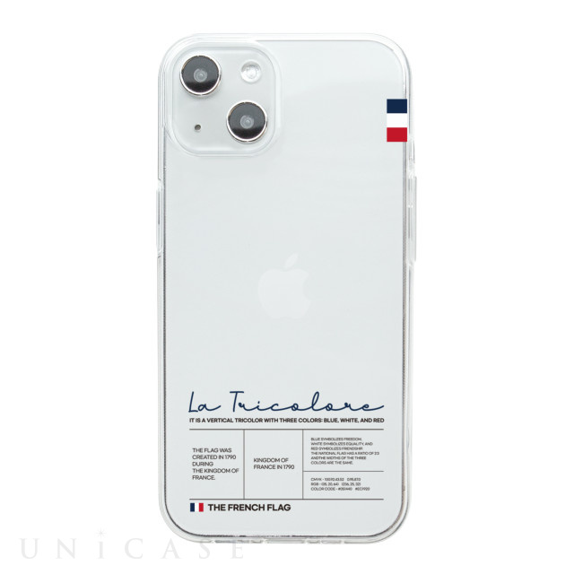 【iPhone14 ケース】ソフトクリアケース (The French flag)