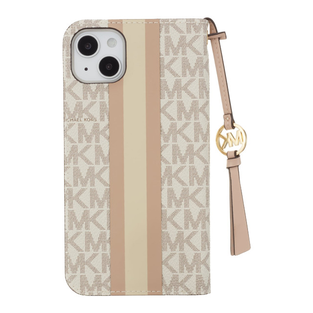 【iPhone14 Plus ケース】Folio Case Stripe with Tassel Charm for MagSafe (Vanilla)サブ画像