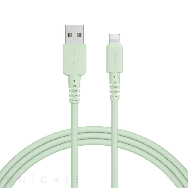 しなやかで絡まない シリコンケーブル 充電 データ転送対応 Apple MFi認証品 USB-A to Lightning (ピスタチオ/2m)