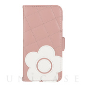 【iPhoneSE(第3/2世代)/8/7 ケース】DAISY PACH PU QUILT Leather Book Type Case (DUSTY PINK/WHITE)