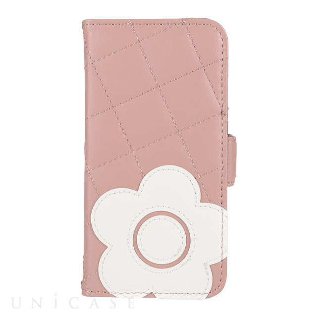 【iPhoneSE(第3/2世代)/8/7 ケース】DAISY PACH PU QUILT Leather Book Type Case (DUSTY PINK/WHITE)