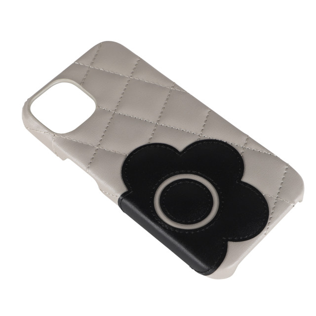 【iPhone14/13 ケース】DAISY PACH PU QUILT Leather Back Case (GREGE/BLACK)サブ画像