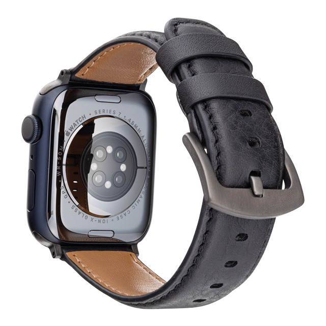 【Apple Watch バンド 49/45/44/42mm】ミネルバボックスレザーバンド (ネロ) for Apple Watch Ultra2/1/SE(第2/1世代)/Series9/8/7/6/5/4/3/2/1サブ画像