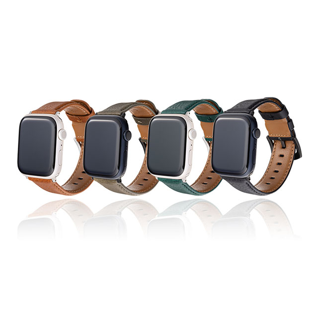 【Apple Watch バンド 49/45/44/42mm】ミネルバボックスレザーバンド (グリージオ) for Apple Watch Ultra2/1/SE(第2/1世代)/Series9/8/7/6/5/4/3/2/1サブ画像