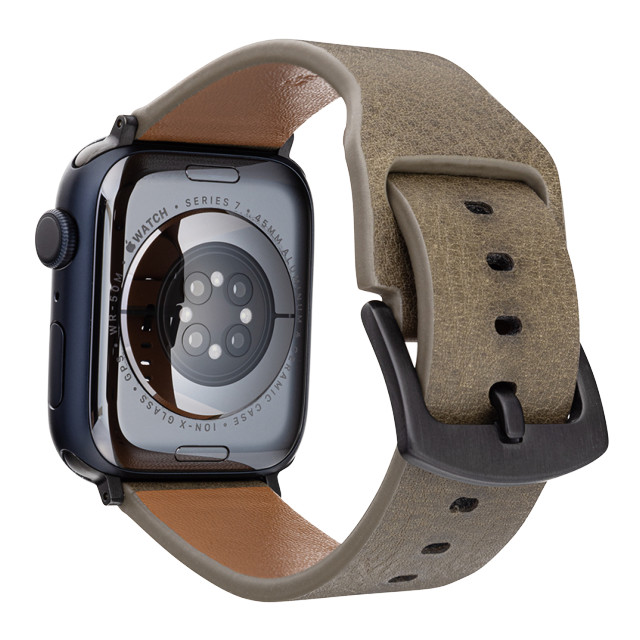【Apple Watch バンド 49/45/44/42mm】イタリアンレザーバンド (グリージオ) for Apple Watch Ultra2/1/SE(第2/1世代)/Series9/8/7/6/5/4/3/2/1サブ画像