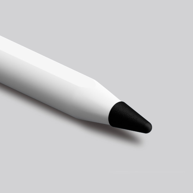 【Apple Pencil(第2/1世代)】一体型TPUカバー付きチップ 4個入り (ブラック)サブ画像